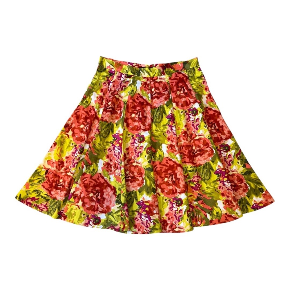Grace Elements Floral Print Skirt Size 12 Knee Length Career‎ Casual NWT